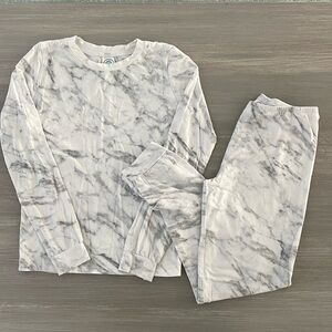 Esme Boys Marble Long Sleeve Pajama Set